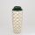 Jarrón de ceramica 31x12,5 cm blanco/dorado/verde