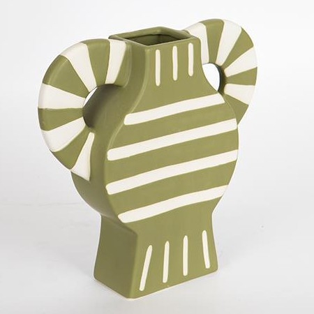 Jarrón de ceramica 32x30,8 cm verde