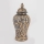 Jarrón de ceramica 33,5x16 cm dorado/gris