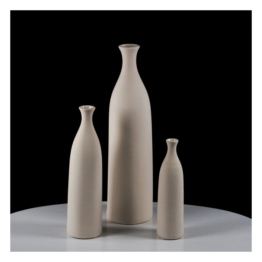 Jarrón de cerámica 33 cm blanco