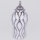Jarrón de ceramica 35x18,5 cm plata/blanco