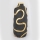 Jarrón de ceramica 45x19,5 cm dorado/negro