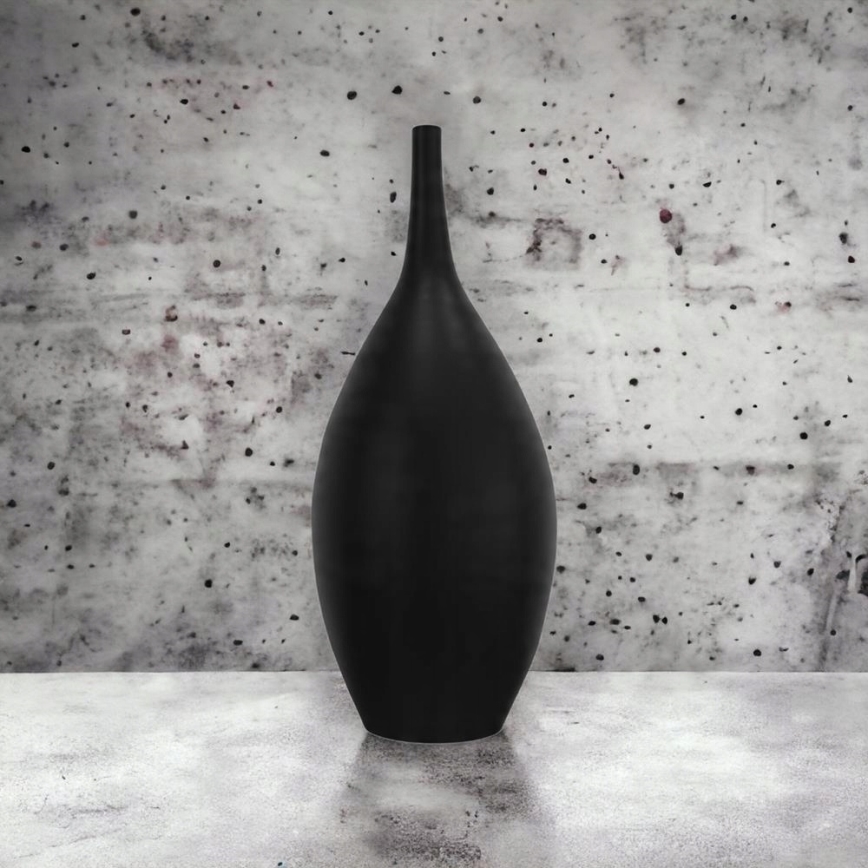 Jarrón de cerámica 47 cm negro
