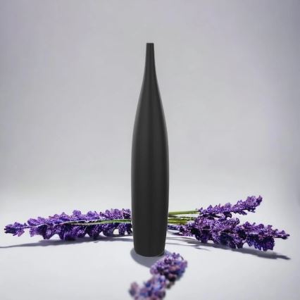 Jarrón de cerámica 70 cm, negro mate