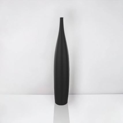 Jarrón de cerámica 70 cm, negro mate