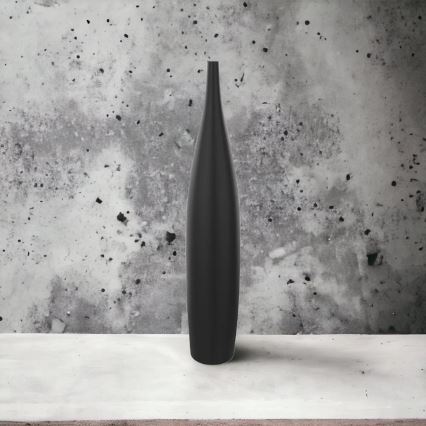 Jarrón de cerámica 70 cm, negro mate