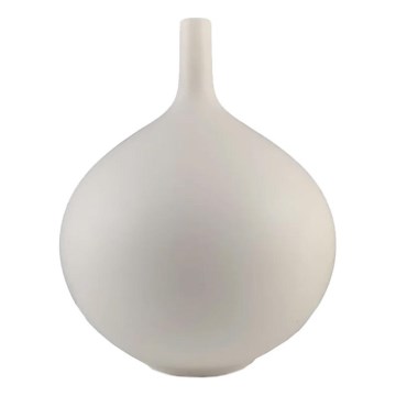 Jarrón de cerámica blanco 24 cm