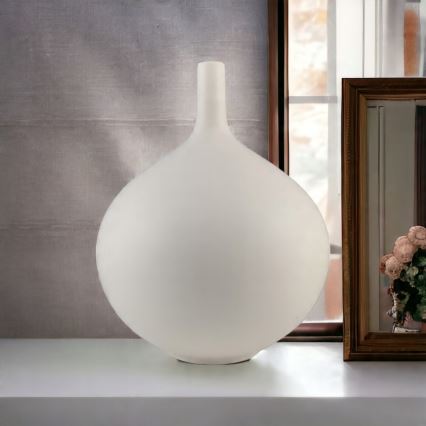 Jarrón de cerámica blanco 24 cm