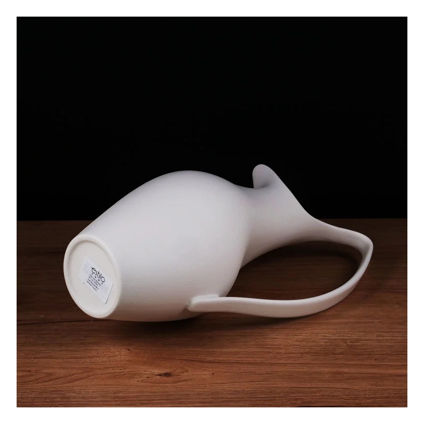 Jarrón de cerámica blanco 33x17x19 cm