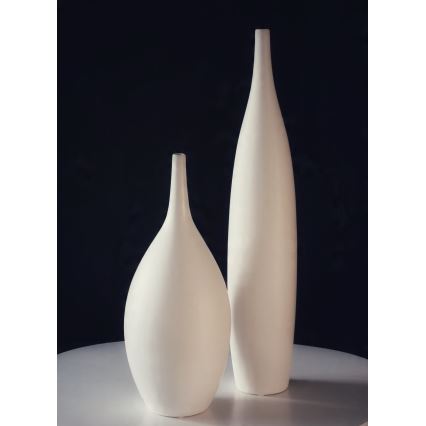 Jarrón de cerámica blanco 47 cm