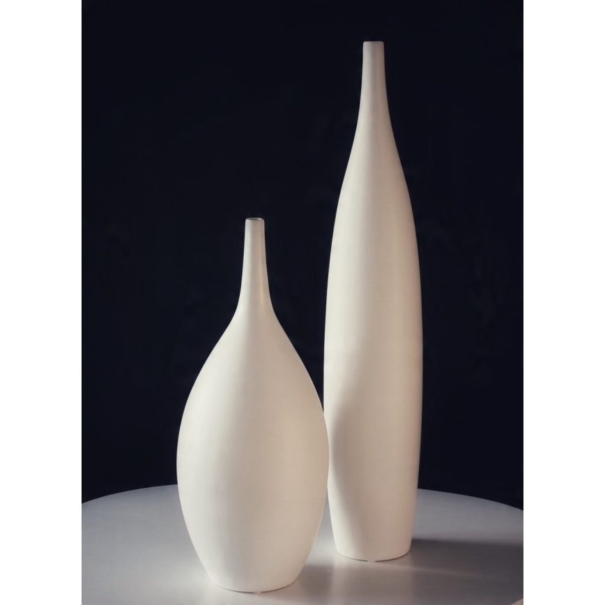 Jarrón de cerámica blanco 47 cm
