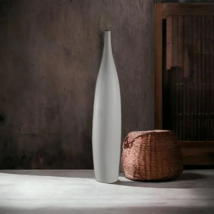 Jarrón de cerámica blanco de 70 cm