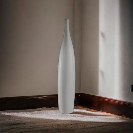 Jarrón de cerámica blanco de 70 cm