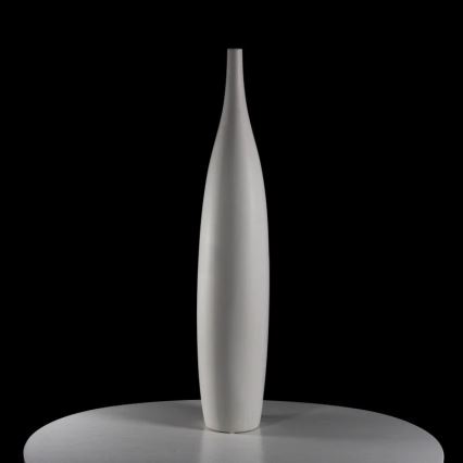 Jarrón de cerámica blanco de 70 cm