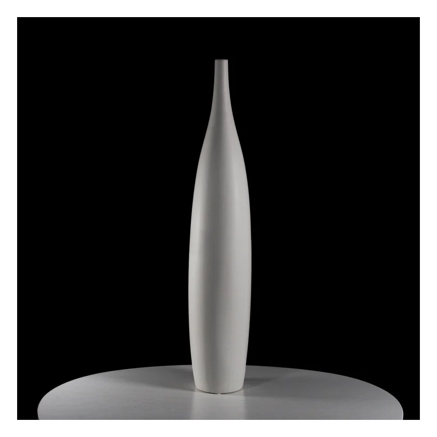 Jarrón de cerámica blanco de 70 cm