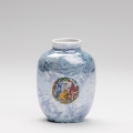 Jarrón de porcelana 12,5x9 cm azul nacarado gracias