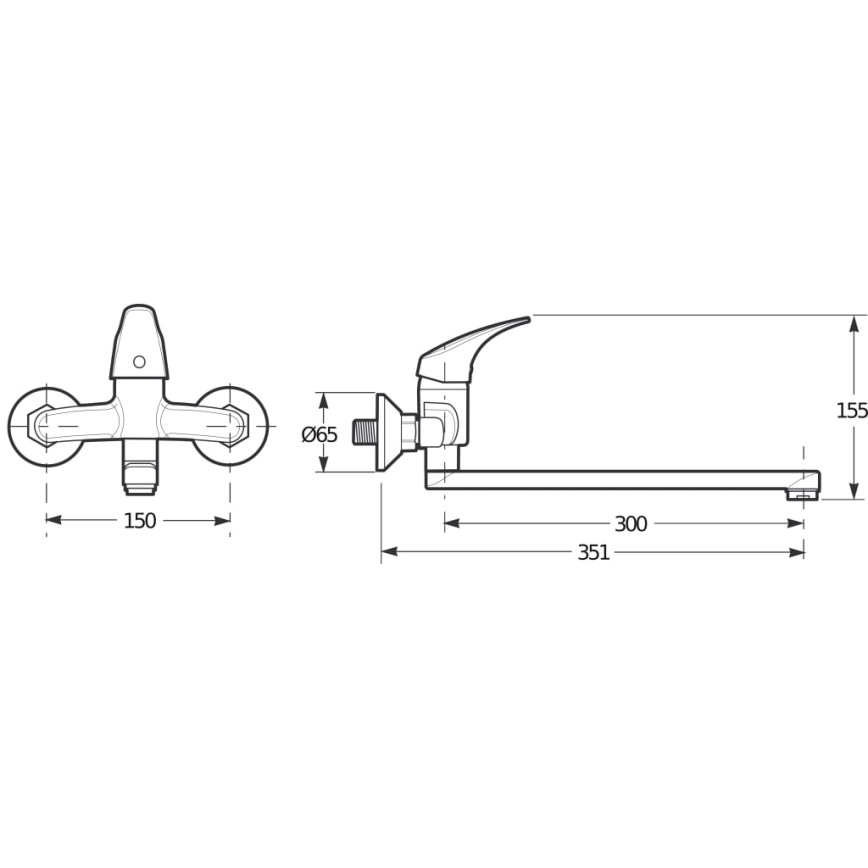 JIKA H3111N70042401 - Grifo de lavabo TALAS 15,5 cm cromo brillante