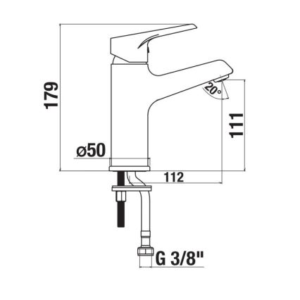JIKA H3111W10041101 - Grifo de lavabo CUBE 17,9 cm cromo brillante