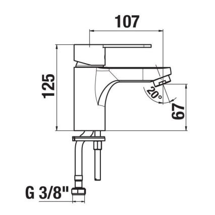 JIKA H3111Z10041101 - Grifo de lavabo LYRA 12,5 cm cromo brillante
