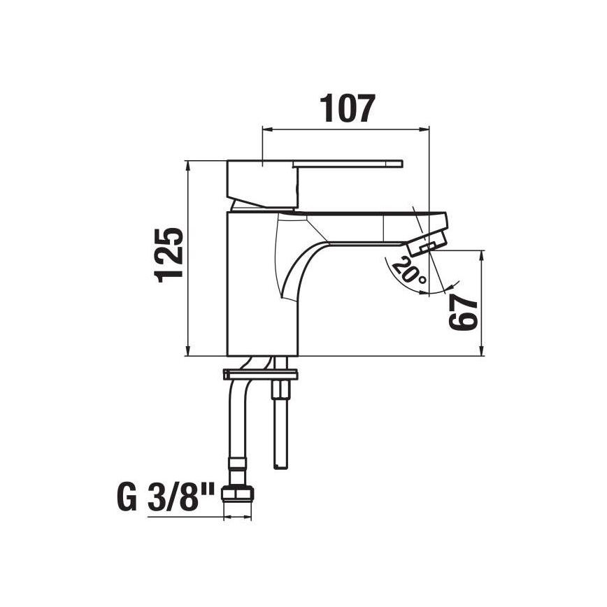 JIKA H3111Z10041101 - Grifo de lavabo LYRA 12,5 cm cromo brillante