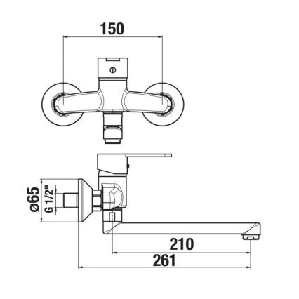 JIKA H3111Z70042301 - Grifo de lavabo LYRA 15x26,1 cm cromo brillante