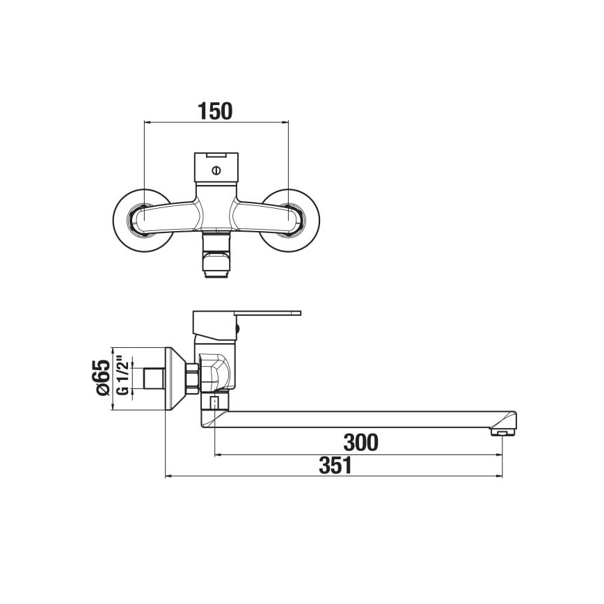 JIKA H3111Z70042401 - Grifo de lavabo LYRA 15x35,1 cm cromo brillante