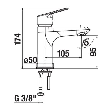 JIKA H3112E10041101 - Grifo de lavabo TALAS 17,4 cm cromo brillante