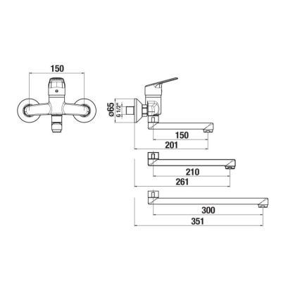 JIKA H3112E70042201 - Grifo para lavabo TALAS 15x20,1 cm cromo brillante