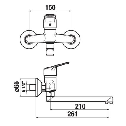 JIKA H3112E70042301 - Grifo de lavabo TALAS 15x26,1 cm cromo brillante
