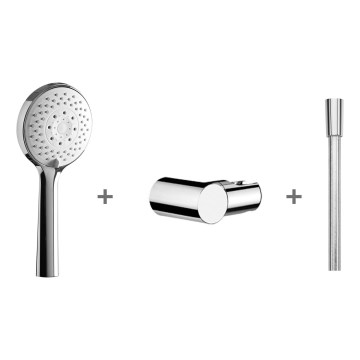 JIKA H3651X00043621 - Juego de ducha CUBITO cromo brillante