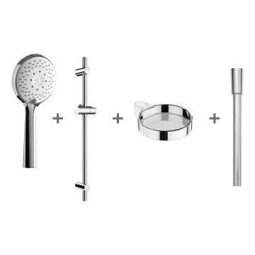 JIKA H3651X00044721 - Juego de ducha CUBITO cromo brillante