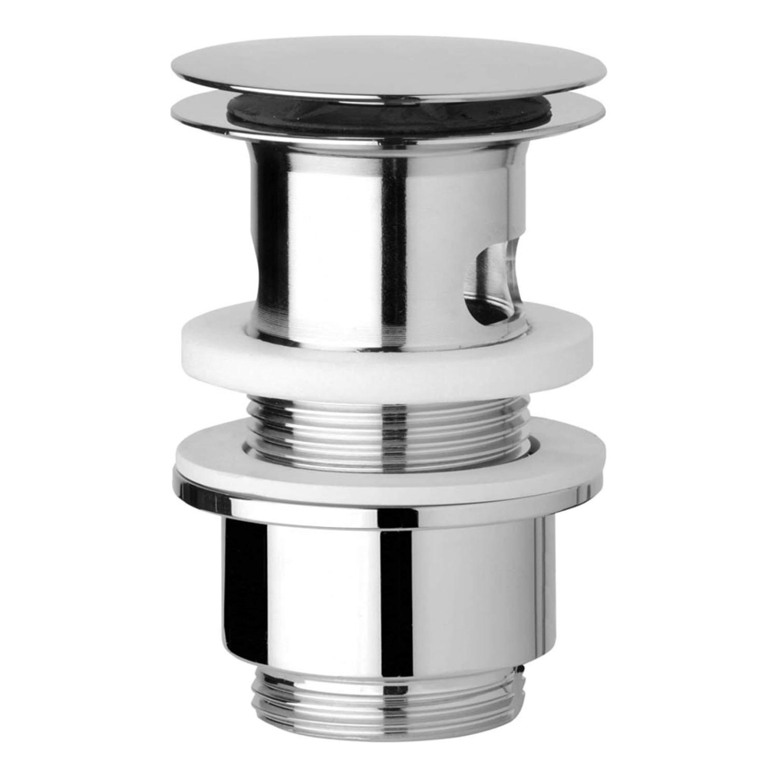 JIKA H3917100040001 - Válvula de desagüe CLICK-CLACK para lavabo, diámetro 6,3 cm, cromo brillante