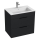 JIKA H4536021763521 - Mueble de baño con lavabo CUBE 60,7 x 65 cm, negro