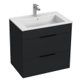 JIKA H4536021763521 - Mueble de baño con un lavabo CUBE 60,7x65 cm negro