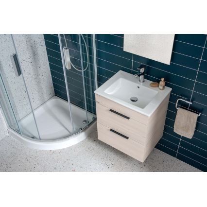 JIKA H4536021765141 - Mueble de baño con un lavabo CUBE 60,7x65 cm ceniza