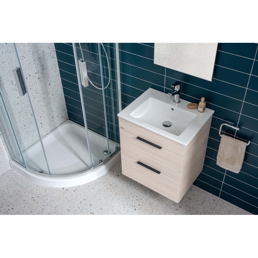 JIKA H4536021765141 - Mueble de baño con un lavabo CUBE 60,7x65 cm ceniza
