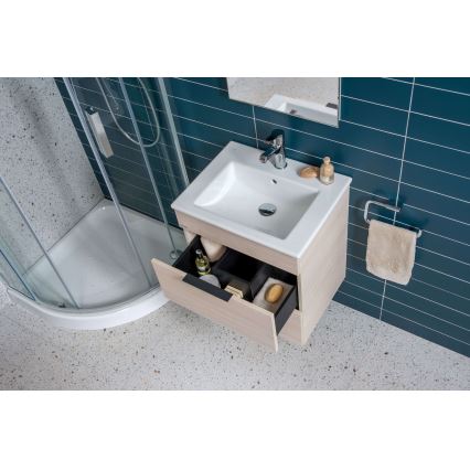 JIKA H4536021765141 - Mueble de baño con un lavabo CUBE 60,7x65 cm ceniza