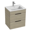 JIKA H4536121765141 - Mueble de baño con un lavabo CUBE 60,7x55 cm ceniza