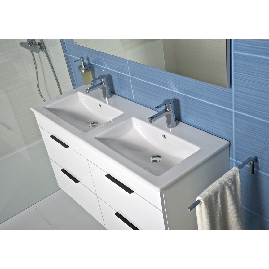 JIKA H4537621763001 - Mueble de baño con lavabo CUBE de 80 cm blanco