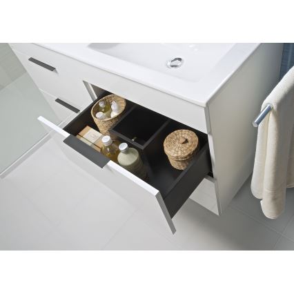 JIKA H4537621763001 - Mueble de baño con lavabo CUBE de 80 cm blanco