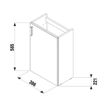 JIKA H45J5111753001 - Mueble de baño con un lavabo PETIT 58,5x38,6 cm blanco