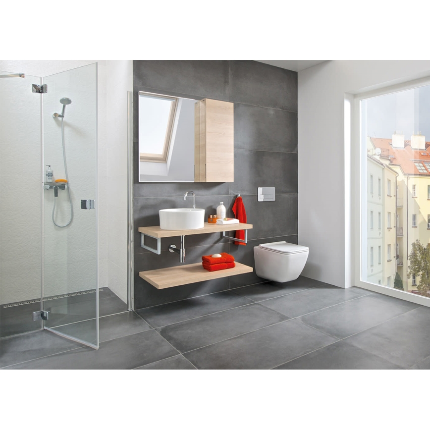 JIKA H8184200001121 - Lavabo sobre encimera CUBITO Ø 40 cm cerámica/blanco