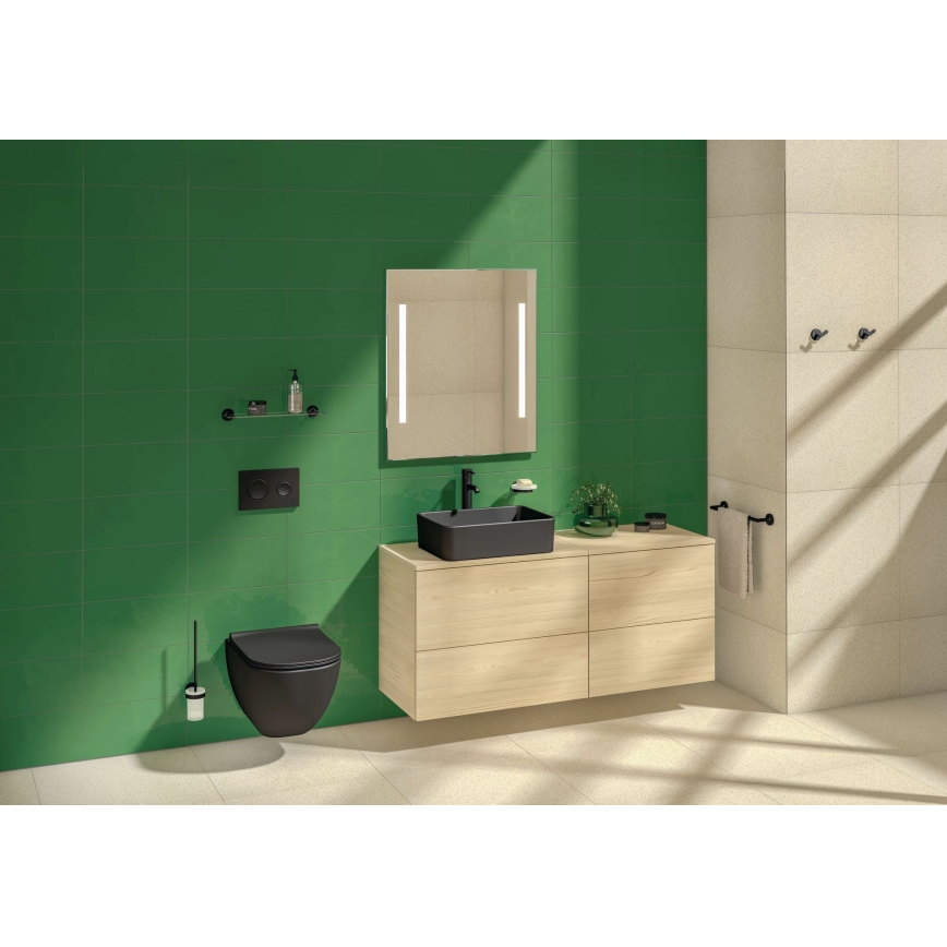 JIKA H8184237161121 - Lavabo sobre encimera CUBITO 50x35 cm cerámica/negro mate