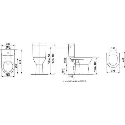 JIKA H8236160000001 - Taza de inodoro DEEP, cerámica blanca