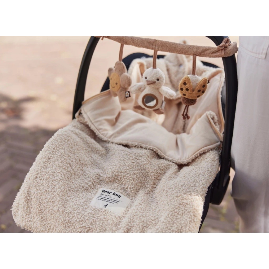 Jollein - Saco para silla de coche BOUCLE 42x82 cm Boucle Naturel
