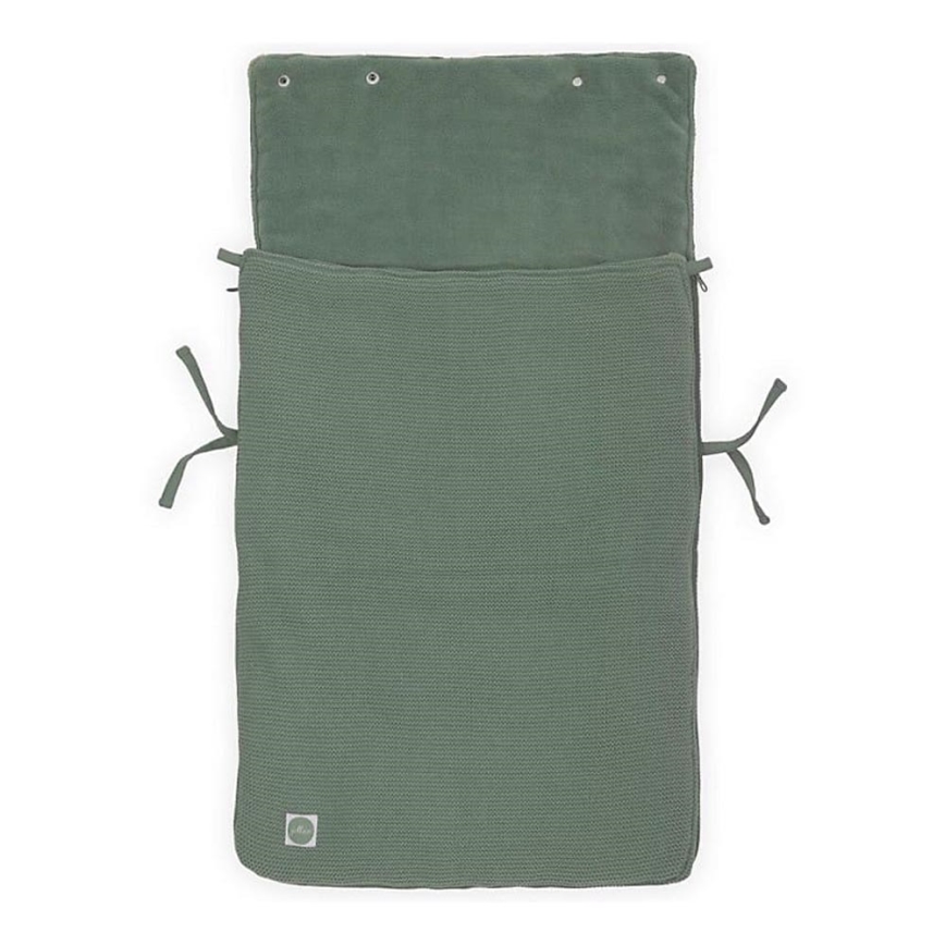 Jollein - Saco para silla de coche fleece BASIC KNIT 42x82 cm Ash Green