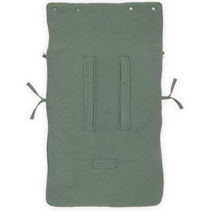 Jollein - Saco para silla de coche fleece BASIC KNIT 42x82 cm Ash Green