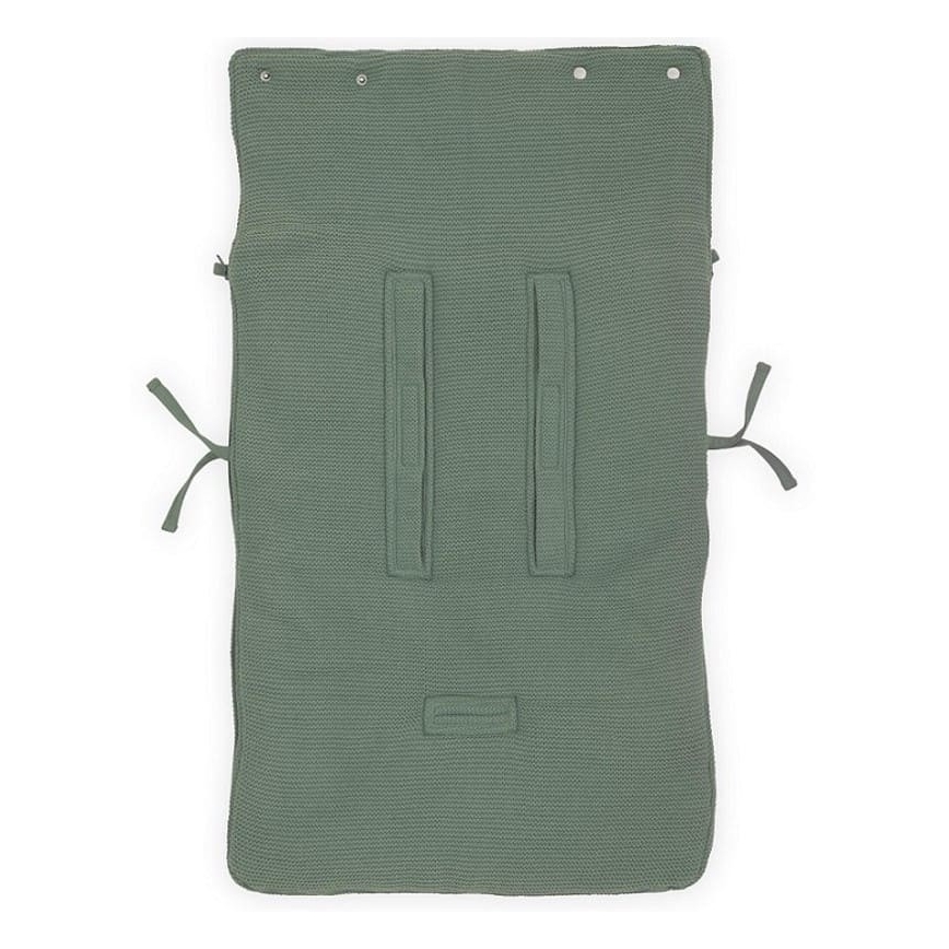 Jollein - Saco para silla de coche fleece BASIC KNIT 42x82 cm Ash Green