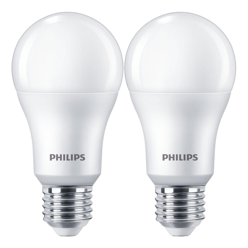 JUEGO 2x Bombilla LED Philips A67 E27/13W/230V 4000K