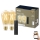 JUEGO 2x Bombilla LED regulable ST64 E27/7W/230V 2000-5000K CRI 90 Wi-Fi + control remoto - WiZ